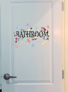 Letter Graphic Wall Sticker, Pvc Waterproof Self Adhesive Wall Art Decor For Home Bathroom Decor, Stickers, Wall Decal, Vinyl Decal For Home Decorations, Spring Decoration Items Refresh Your Home, Festival Decoration Stickers Gifts Birthday Graduation - Multicolor - View 8