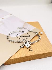 鎖裝飾手環 - 銀色 - 查看 3