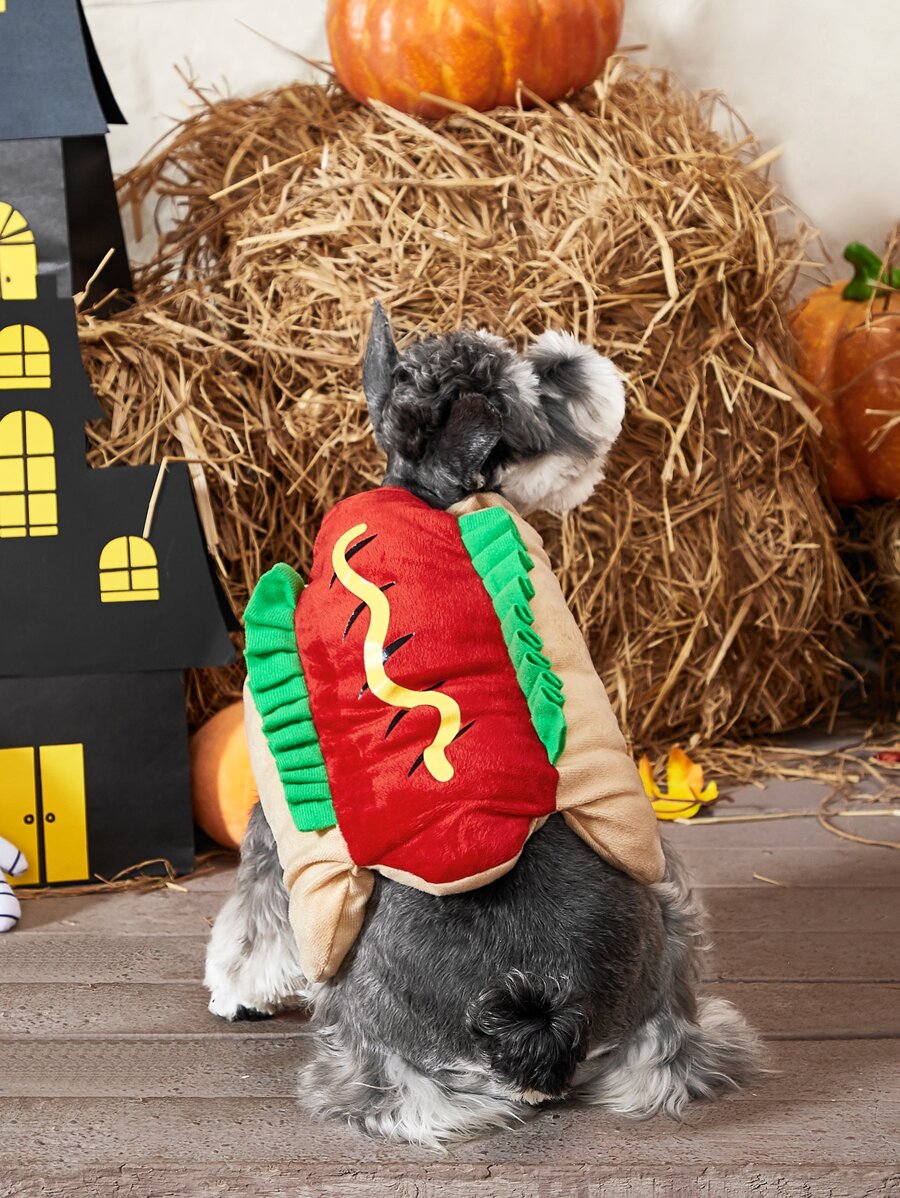 1 pieza Disfraz de mascota con hot dog - Multicolor - Ver 1