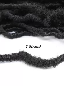 1-6 包新款仿 Locs 钩针假发，超长预绕软 Locs，合成钩针接发，适合圣诞礼物（1b#） - 黑色 - 查看 4