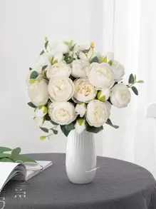 1 bó hoa/3 bó hoa mẫu đơn nhân tạo & bó hoa hỗn hợp, trang trí đám cưới, trang trí lớp học, trang trí nhà cửa, bình hoa, trang trí tiệc ngoài trời, lễ kỷ niệm sinh nhật, ngày lễ tình nhân, quà tặng - Nhiều màu - Xem 4