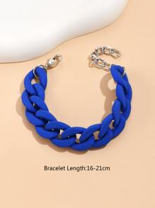 Solid Minimalist Bracelet - Royal Blue - View 4