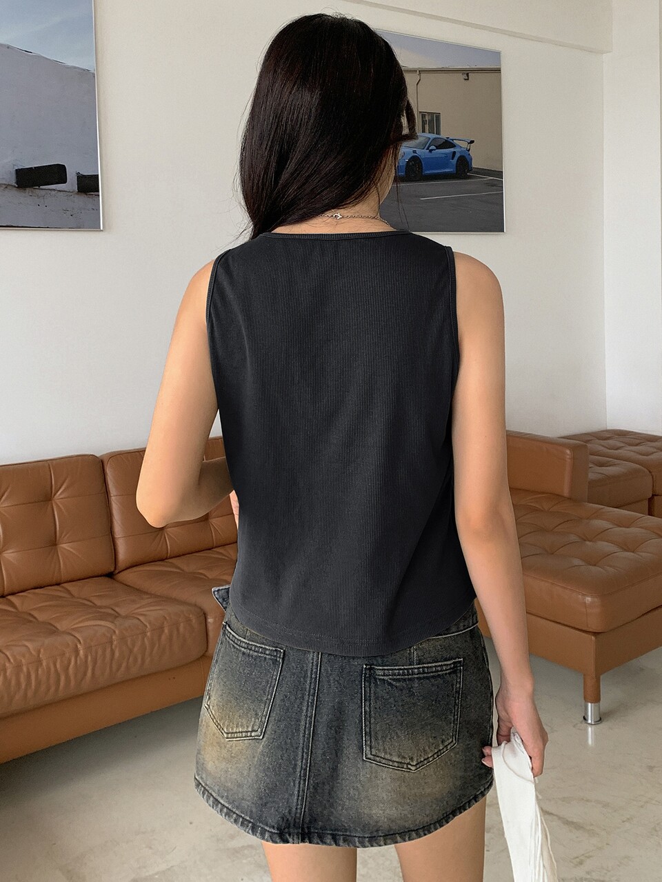 Graphic Print Tank Top Summer