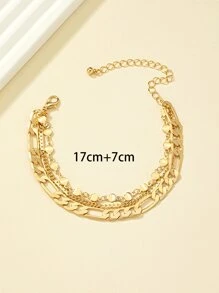 Layered Minimalist Bracelet - Yellow Gold - View 4