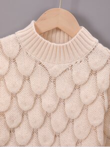 Toddler Girls Mock Neck Jumper - Apricot - View 7