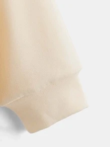 SHEIN Áo nỉ thêu hình động vật dành cho bé trai - Màu be - Xem 11