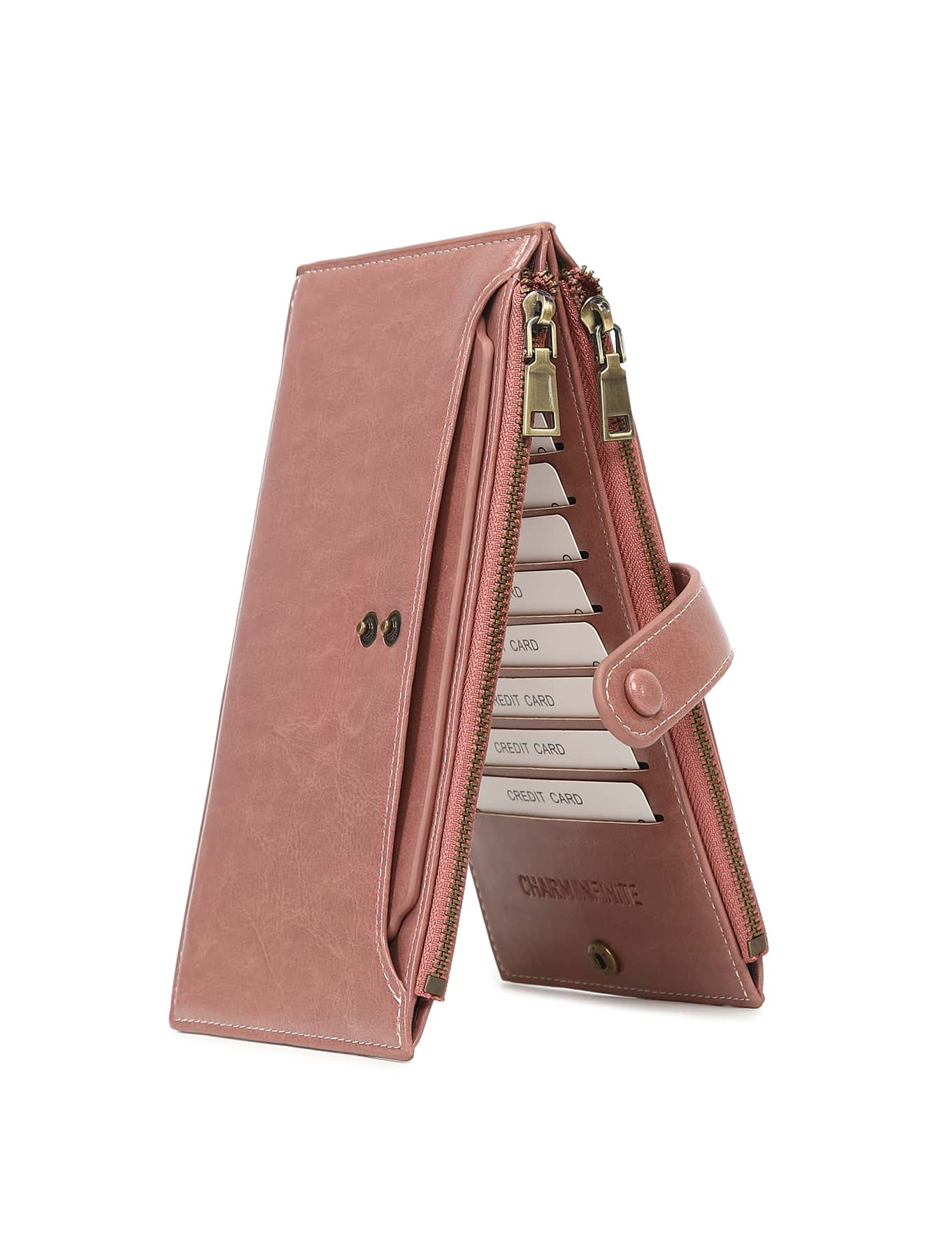 CHARM INFINITE Snap Button Long Wallet | SHEIN USA