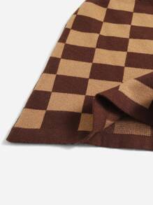 Niñas Falda de punto con patrón de cuadros