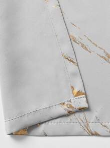 Marble Pattern Single Panel Blackout Curtain, Polyester Curtain For Living Room, Bedroom - Grey - View 5