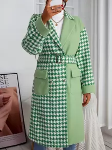 SHEIN Essnce Áo khoác ngoài nữ Túi răng cưa Thanh lịch - Nhiều màu - Xem 4