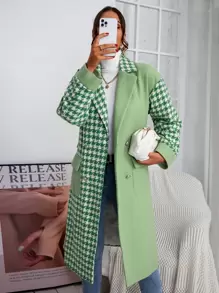 SHEIN Essnce Áo khoác ngoài nữ Túi răng cưa Thanh lịch - Nhiều màu - Xem 6