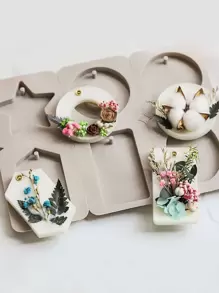 1pc Geometric & Star Shaped DIY Silicone Mold - Grey - View 1