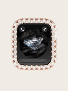 水鑽裝飾手錶殼適用於Apple Watch - 粉色 - 查看 3