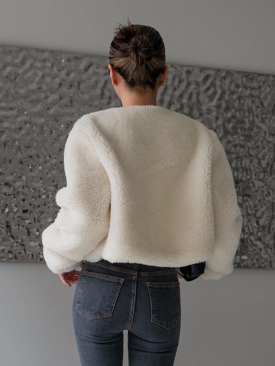 Button Front Teddy Jacket