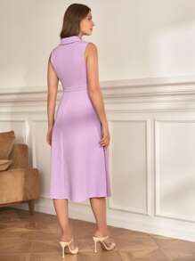 SHEIN Frenchy 西裝領無袖洋裝