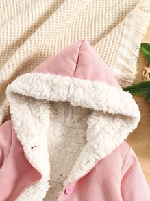 嬰兒毛絨內襯連帽外套