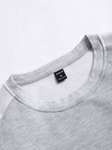 Manfinity Men Drop Shoulder Sweatshirt & Joggers - Light Grey - View 6