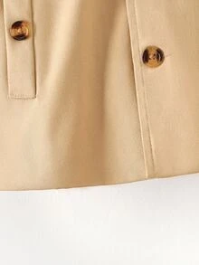 Baby Button Up Slant Pockets Coat