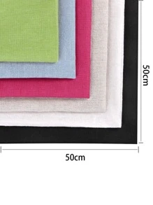 6pcs Solid Embroidery Fabric - Multicolor - View 4