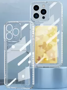 Hadaasi Carcasă transparentă pentru telefon cu slot pentru card compatibilă cu iPhone 15/15Pro/15Plus/15Promax