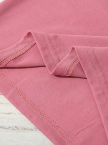 SHEIN LUNE Floral & Butterfly Print Tee Graphic Tees Women Tops - Pink - View 4