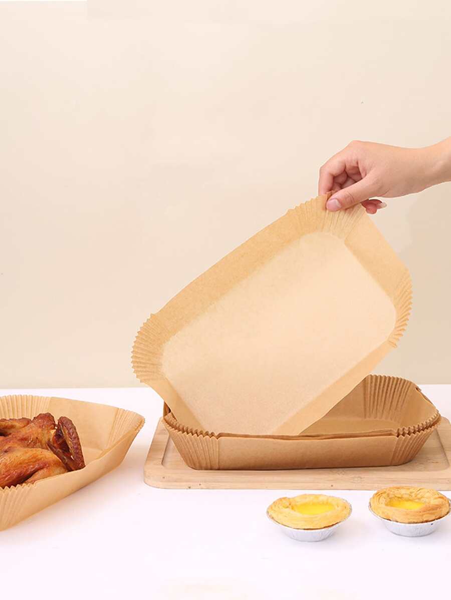 30 piezas Papel para hornear freidora - Marrón - Ver 1