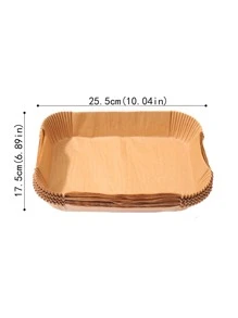 30 piezas Papel para hornear freidora - Marrón - Ver 3