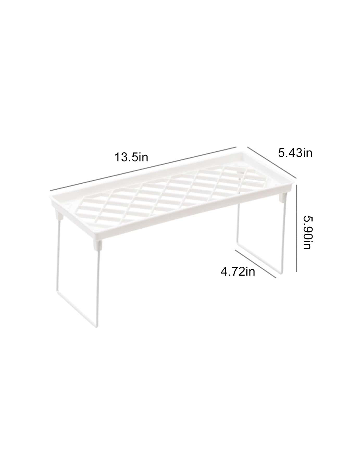 1 pieza Estante de almacenaje plegable escritorio - Blanco - Ver 3