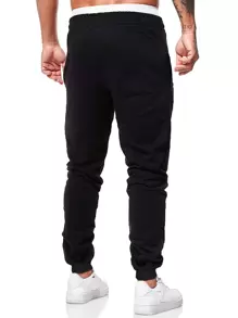 Manfinity Homme Men 2pcs Drawstring Waist Sweatpants For Autumn, Men's Joggers, Stacked Joggers, Sweatpants For Men, Men's Joggers 2 Packs, Back To School