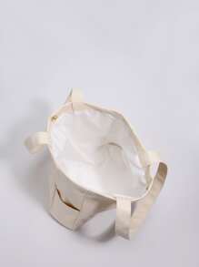 Waterproof,Lightweight,Business Casual,Large Capacity Minimalist Shoulder Tote Bag For Teen Girls Women College Students,Rookies & White-collar Workers Perfect for Office,College,Work ,Business,Commute - White - View 3