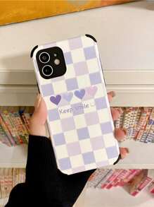 Heart Print Phone Case - Multicolor - View 1