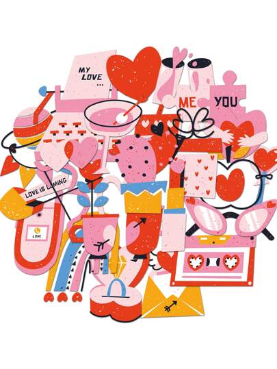 25入組混合圖案貼紙