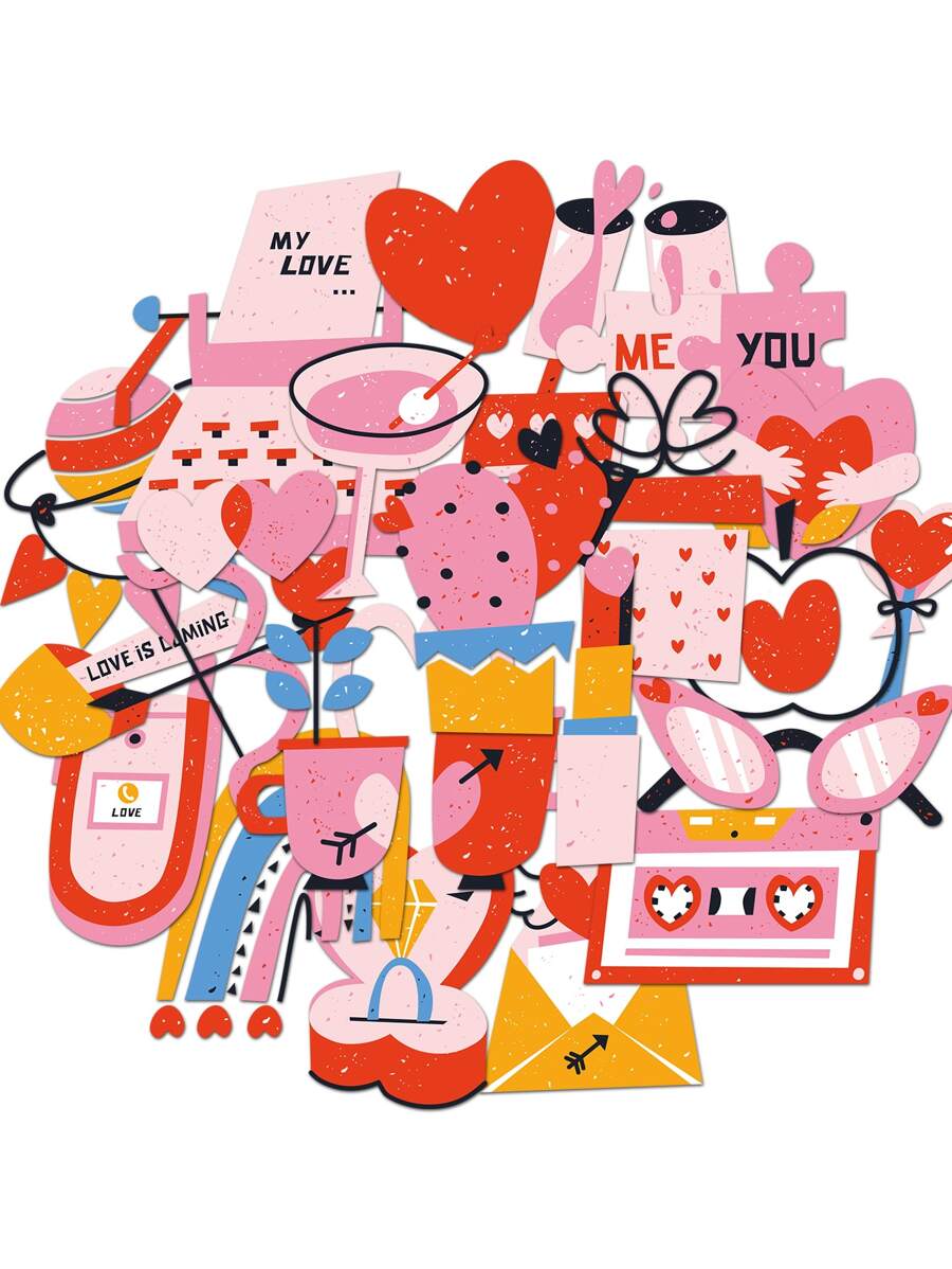 25入組混合圖案貼紙