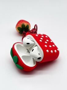 Strawberry Design Case Compatible With AirPods - Multicolor - View 2