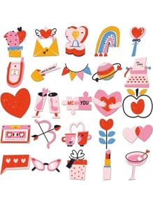 25入組混合圖案貼紙