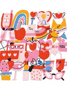 25入組混合圖案貼紙