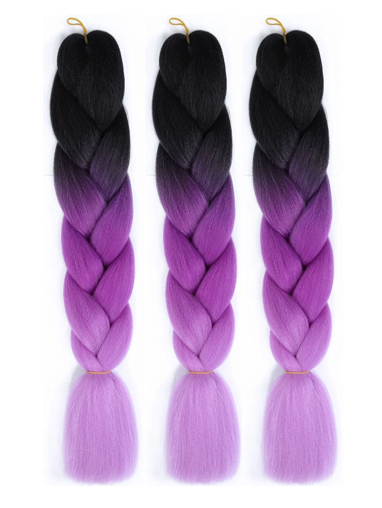 Miniatura 4 de Trenza de pelo sintético de ombré largo Multicolor