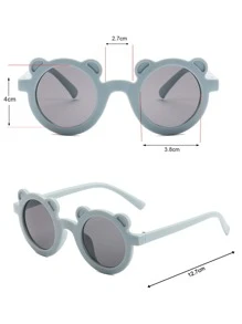 Kids Round Lens Fashion Glasses - Dusty Blue - View 5