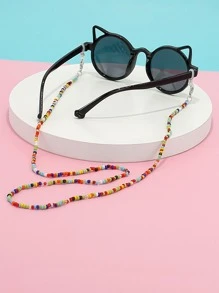 Kids Ear Decor Fashion Glasses & Fashion Glasses Chain - Black - View 3