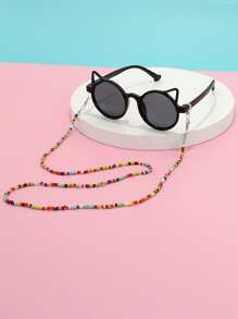 Kids Ear Decor Fashion Glasses & Fashion Glasses Chain - Black - View 4