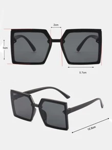 Kính râm gọng cho trẻ em - màu đen - Xem 5