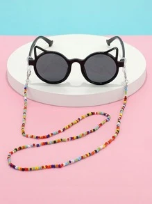 Kids Ear Decor Fashion Glasses & Fashion Glasses Chain - Black - View 5