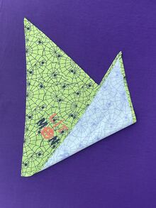 1 件女巫南瓜印花猫狗头巾，万圣节宠物配饰 - 彩色 - 查看 3