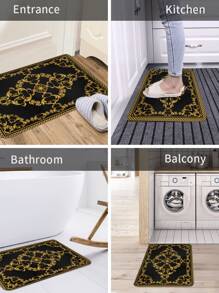 1pc Flower Pattern Rug
