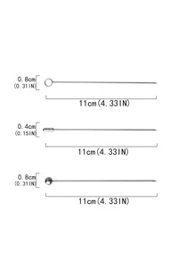 3 piezas Tenedor de fruta de acero inoxidable - Plateado - Ver 5