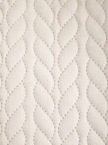 1入組幾何樣式絲絨素色靠墊套 - 米色 - 查看 7