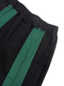 Manfinity Men Contrast Side Seam Elastic Waist Joggers - Black - View 5