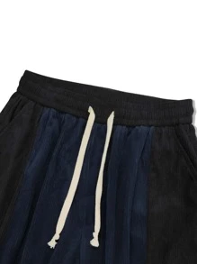 Manfinity EMRG 男士鬆身兩色燈芯絨褲,帶蓋口袋