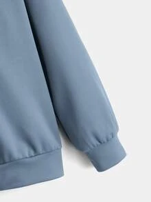 SHEIN 男孩熊和字母圖案連帽衫