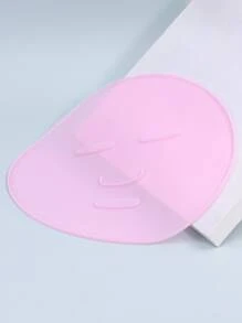 Seaweed Facial Sheet Mold, 1pc PVC Facial Sheet Tray Film With Facial Sheet Plate Plastic Sheet Plastic Blister DIY Facial Sheet Makeup Tool - Pink - View 2